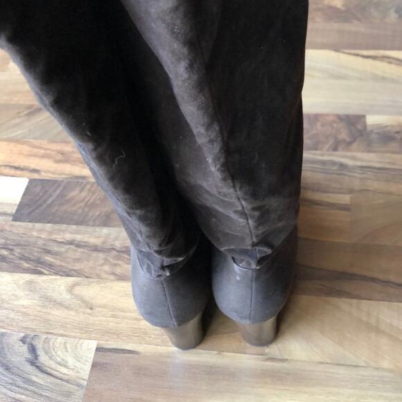 Rampage Brown Tall Wedge Boots Shoe Size 11 - Picture 6 of 9